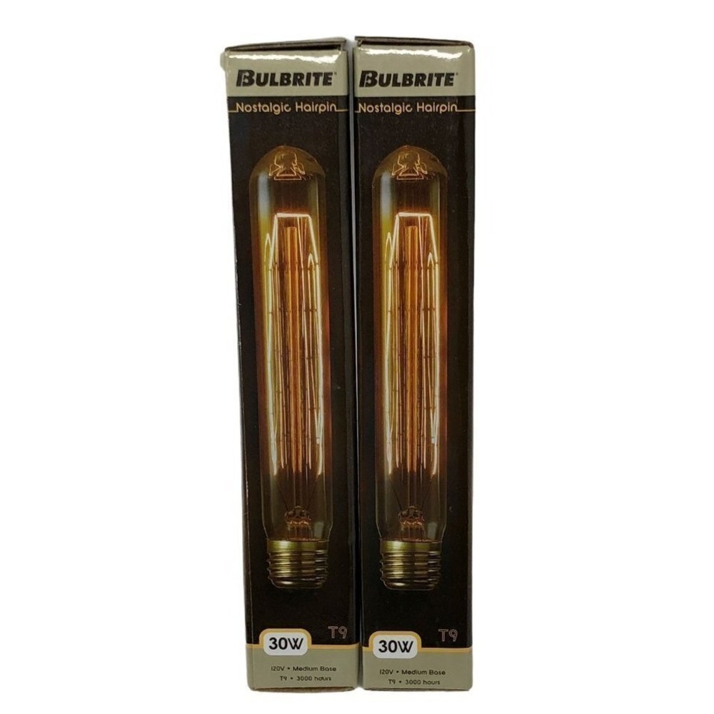 Bulbrite NOS30T9 30-watt Incandescent Nostalgic Hairpin T9 Medium‎ Base Light